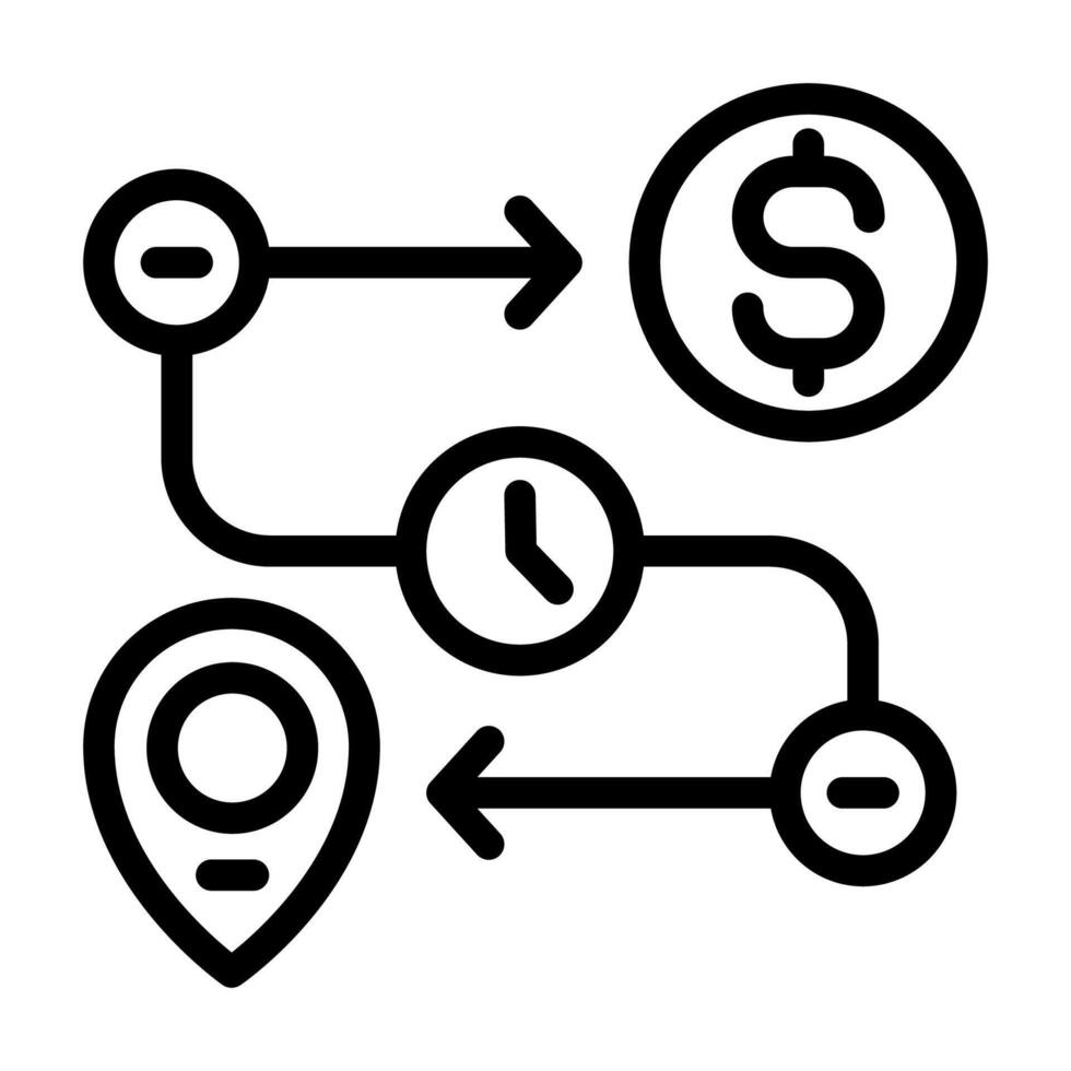 Business planning icon line vector