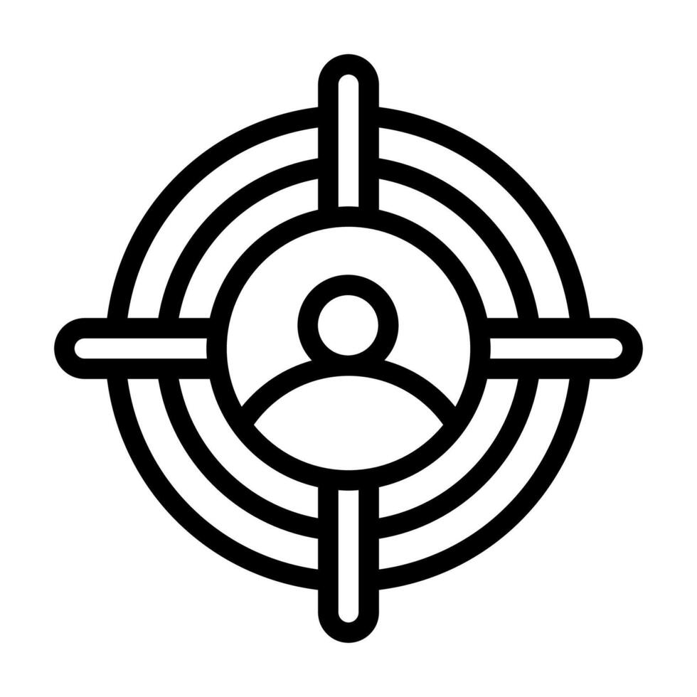 Business target icon line vector