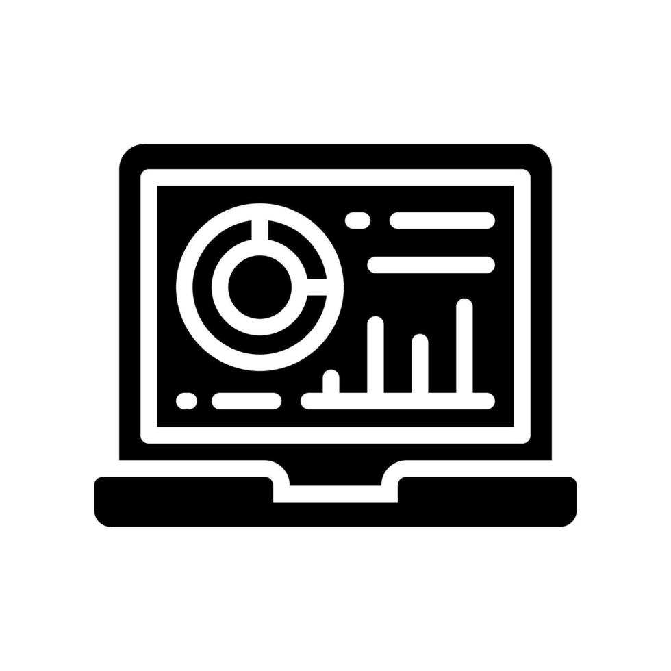 Business analysis icon glyph vector