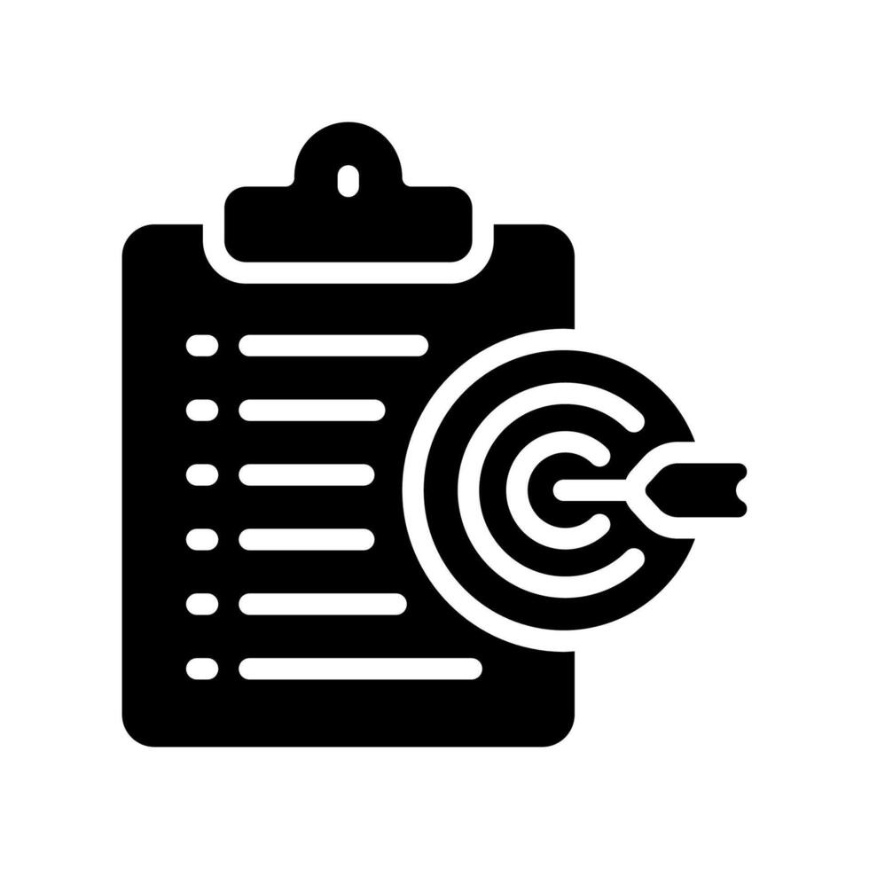 Business target icon glyph vector
