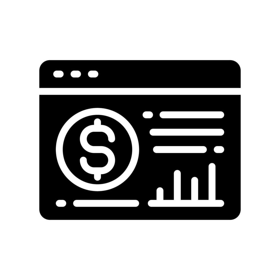 Business stock market icon glyph vector