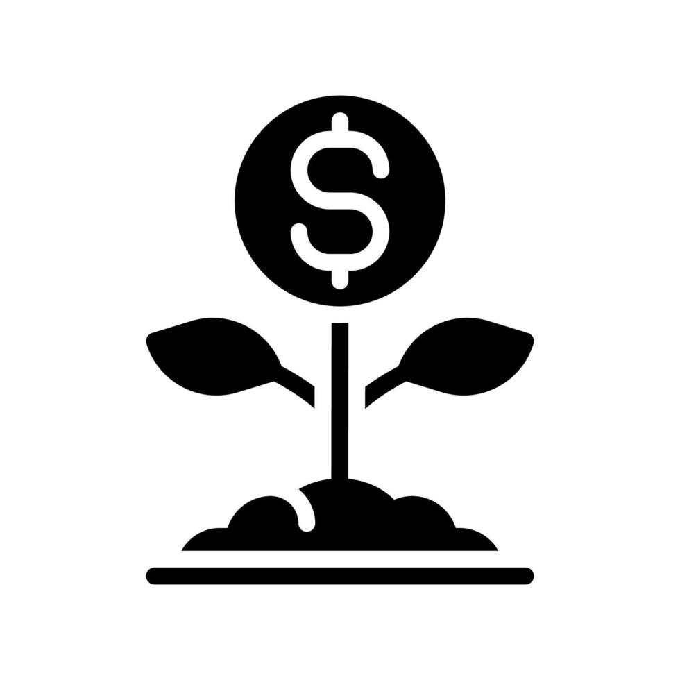 Business growth icon glyph vector