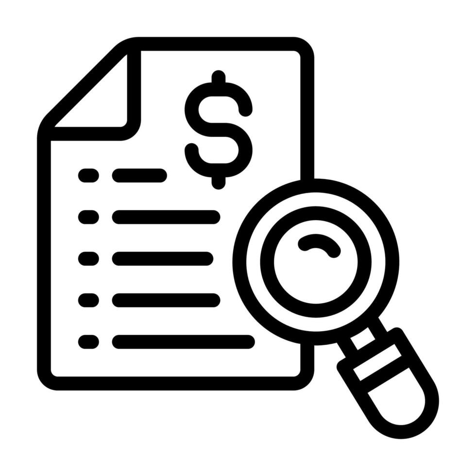 Business research icon line vector