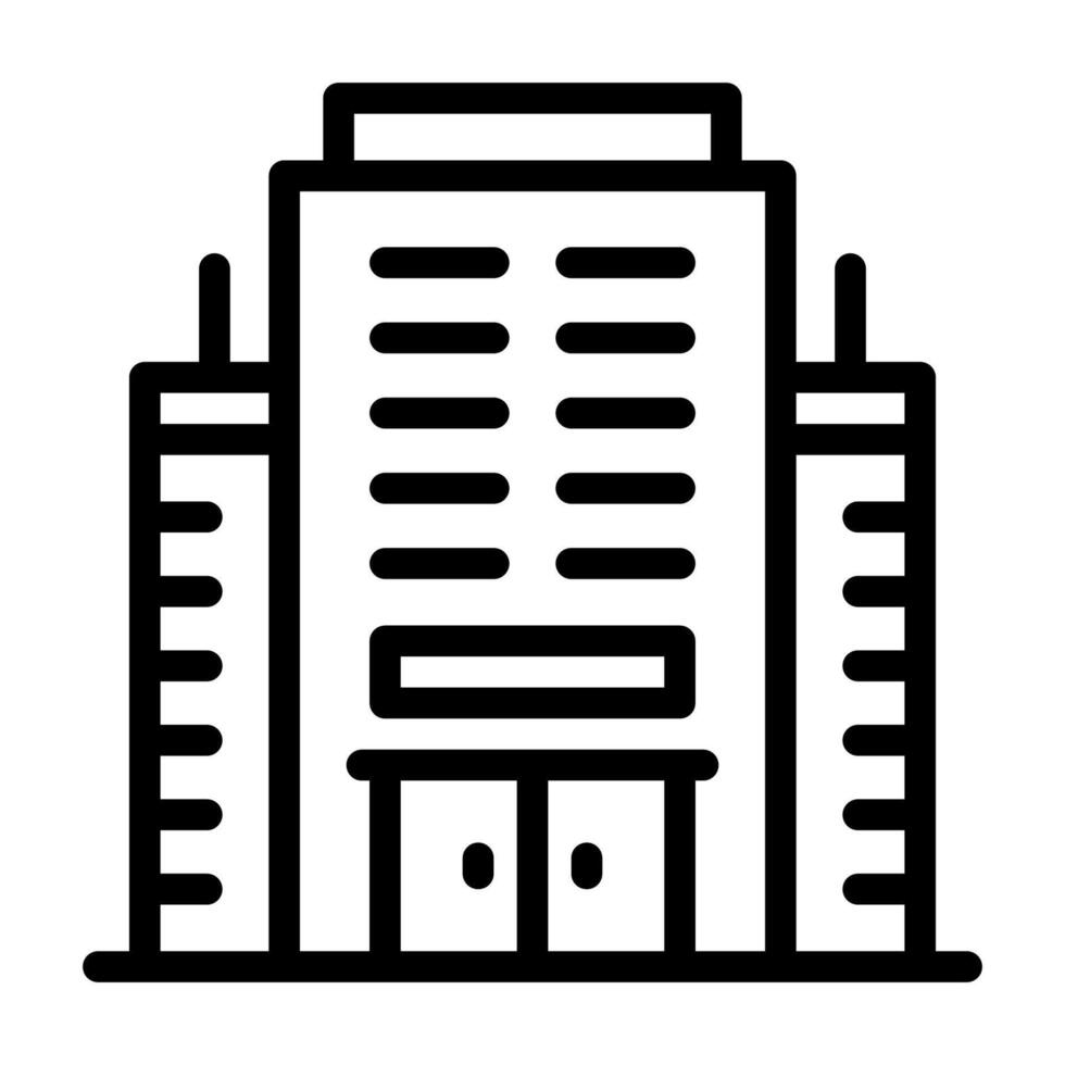 Business office building icon line vector
