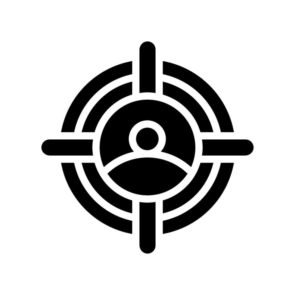 Business target audience icon glyph vector