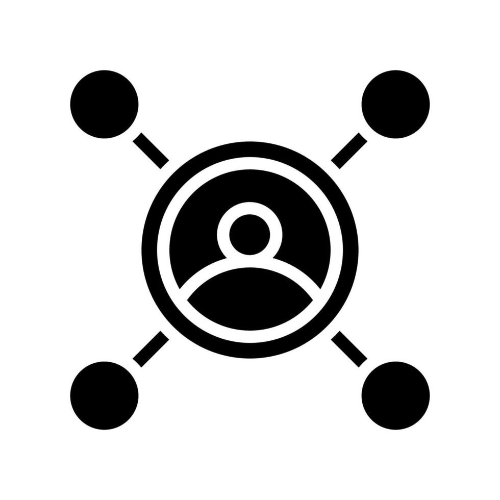 Business connection icon glyph vector