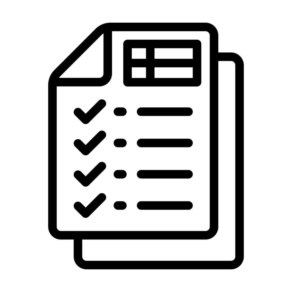 Business checklist icon line vector