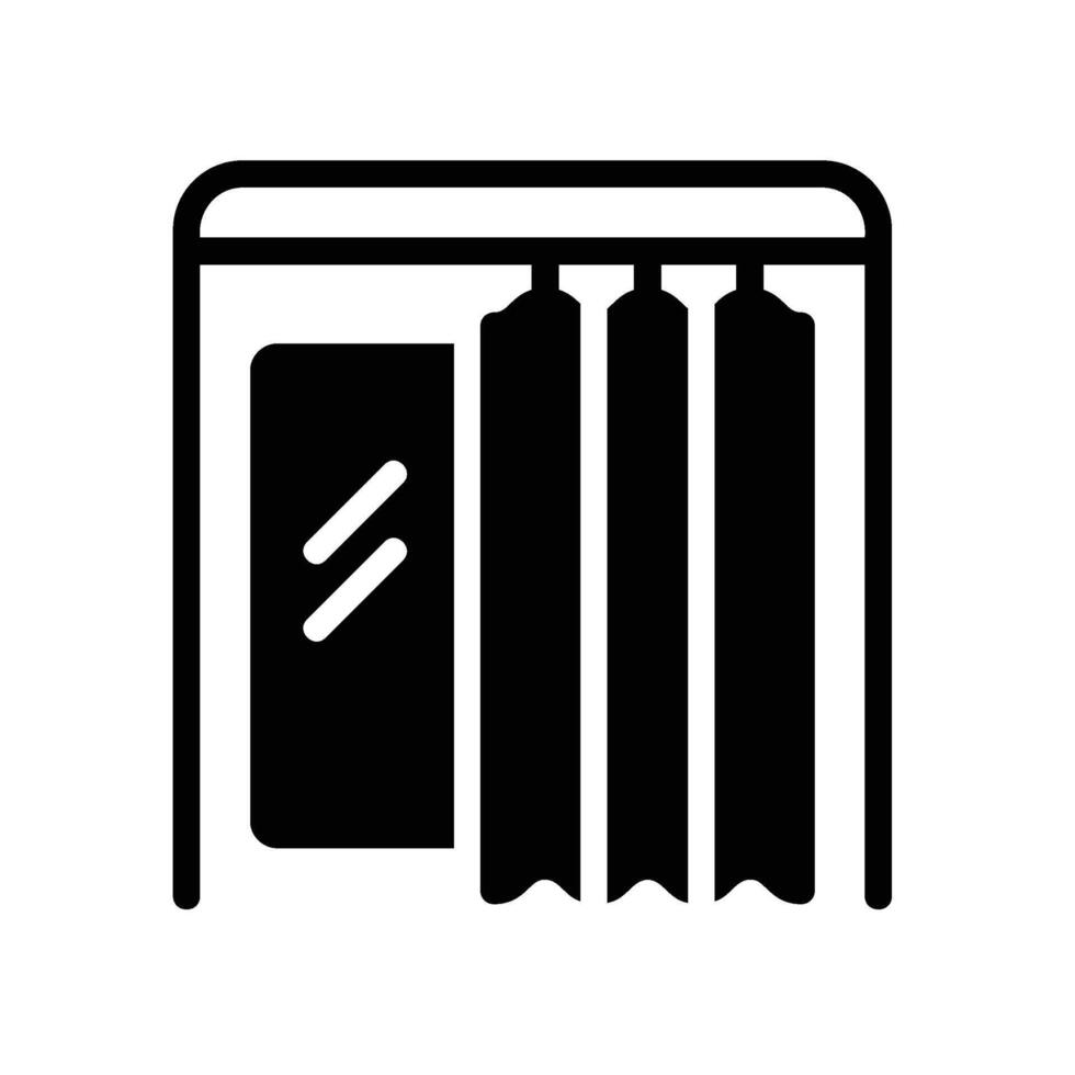 dressing room Glyph Icon White Background vector