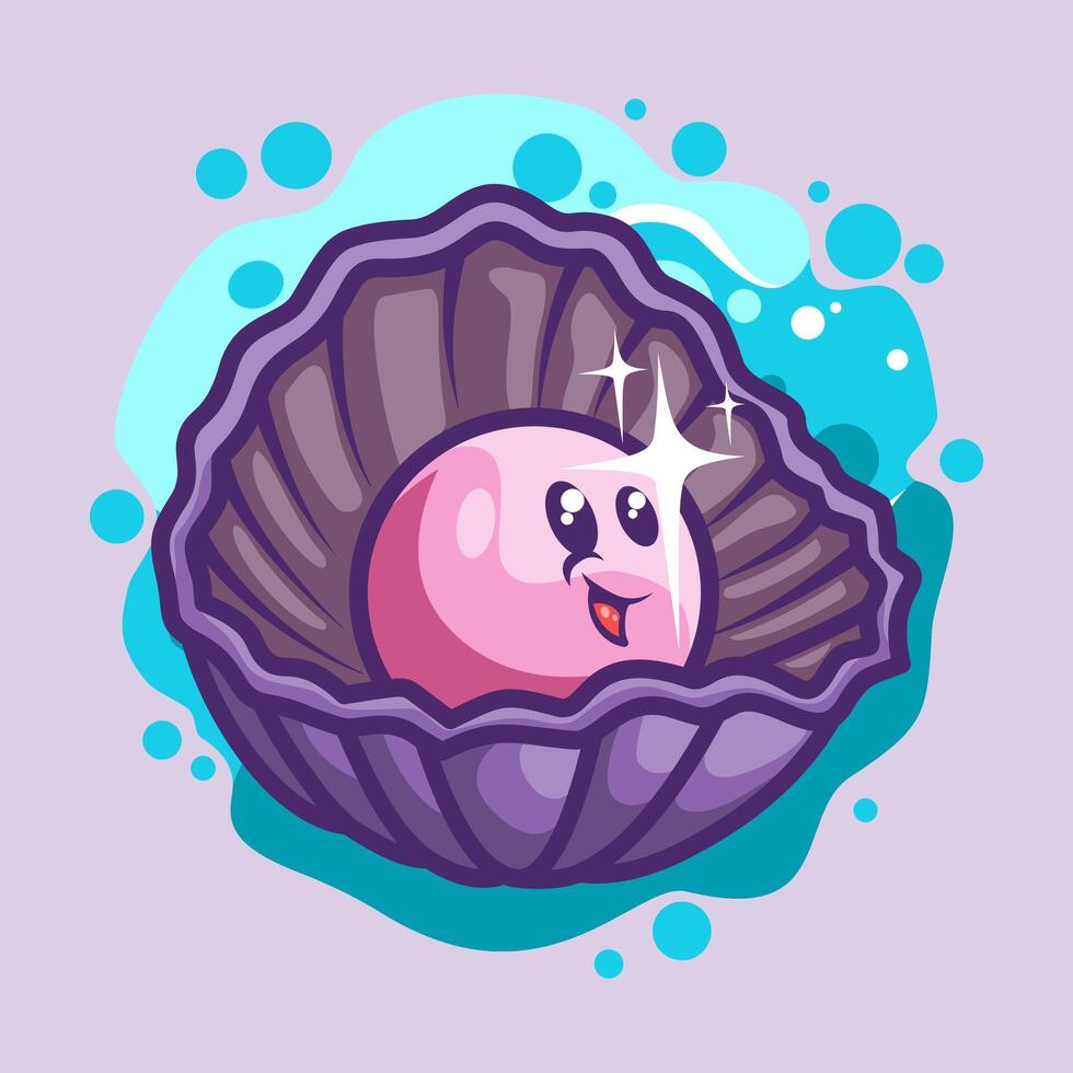 Enchanted Pearl Mascot Illustration great for your brand business vector