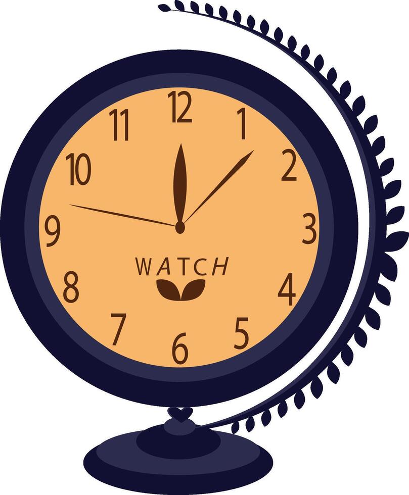 illustration of a table clock design on a white background vector