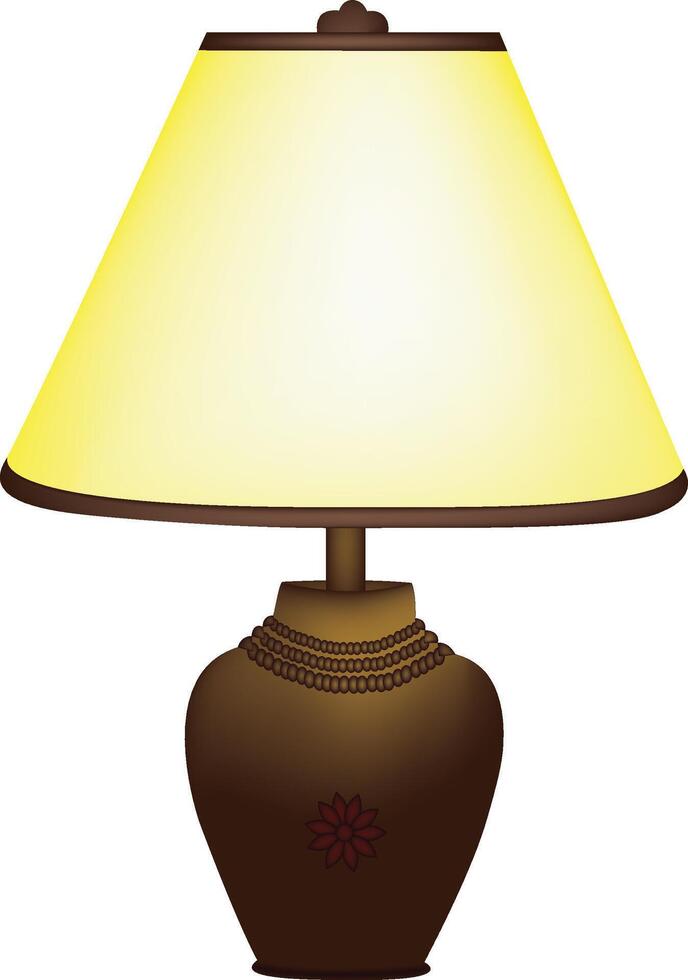 illustration of a table lamp design on a white background vector