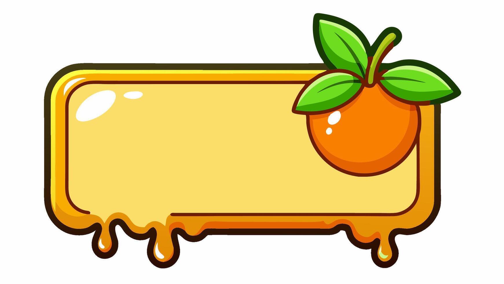 Orange frame child frame, melted orange frame vector