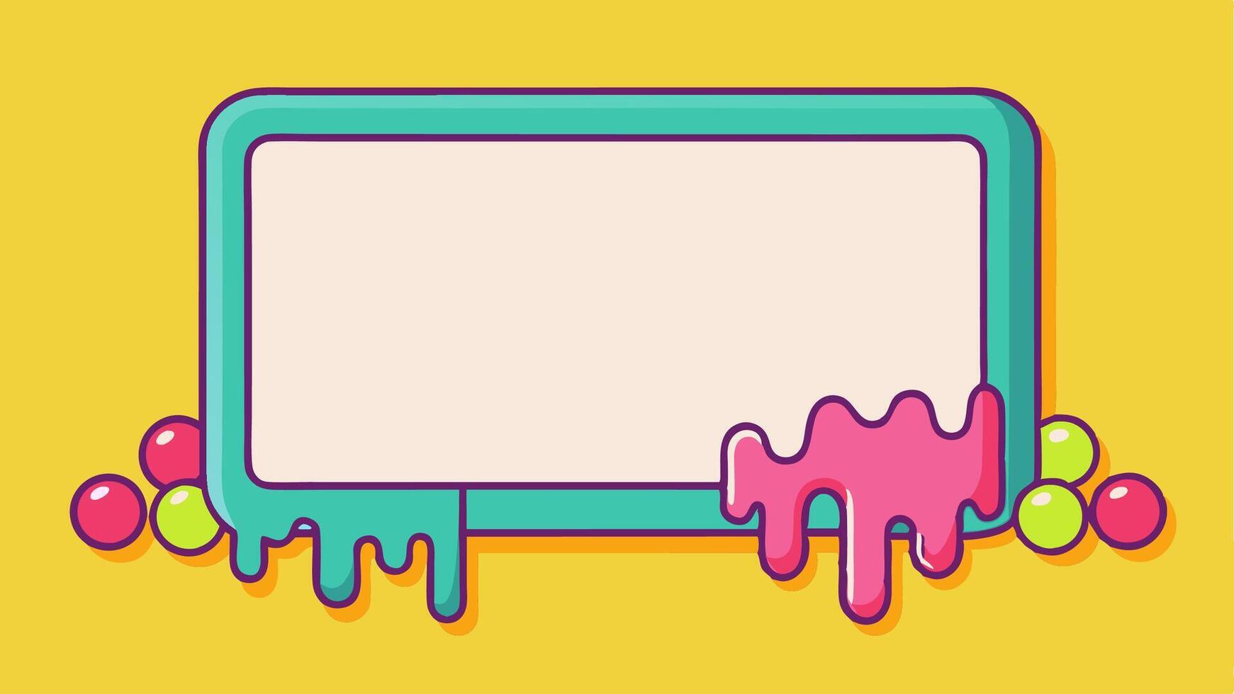 A colorful screen with a pink and blue background vector