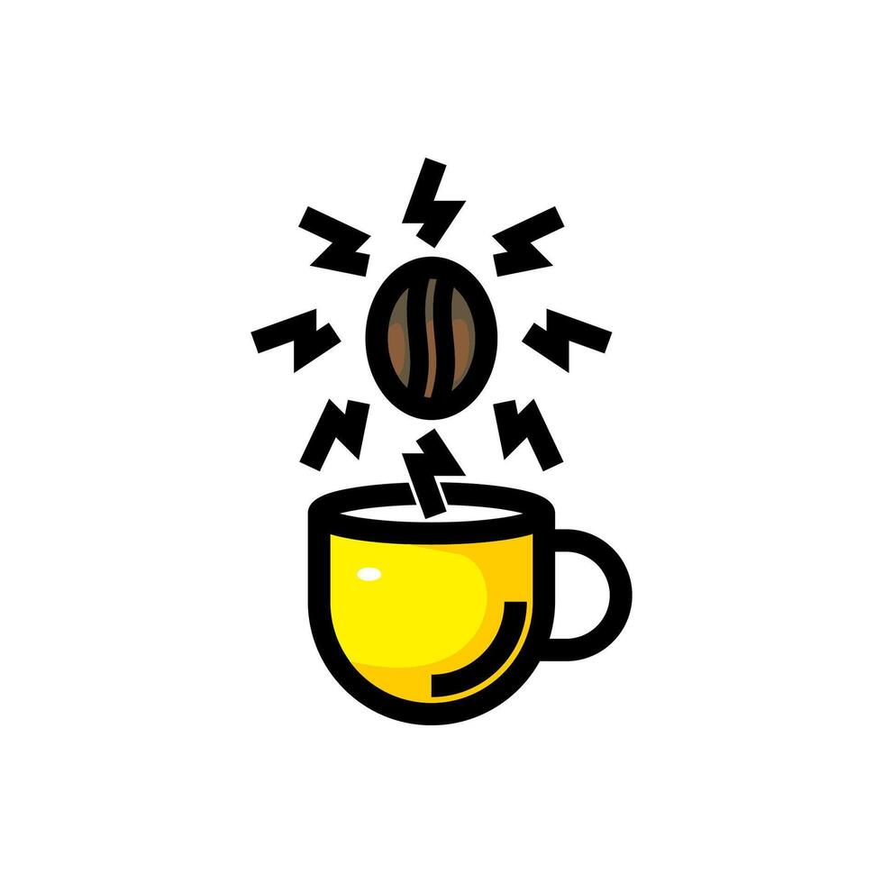 cup and coffee beans icon vector