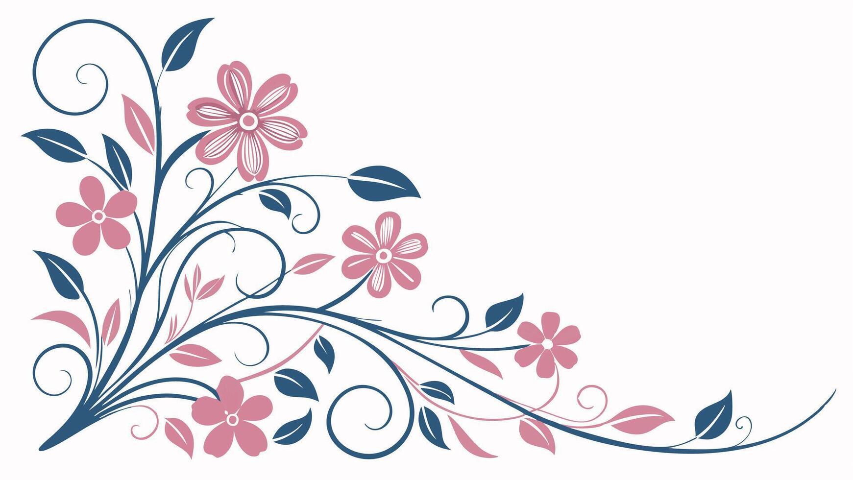 Pink and blue ornament frame for celebration or greeting vector