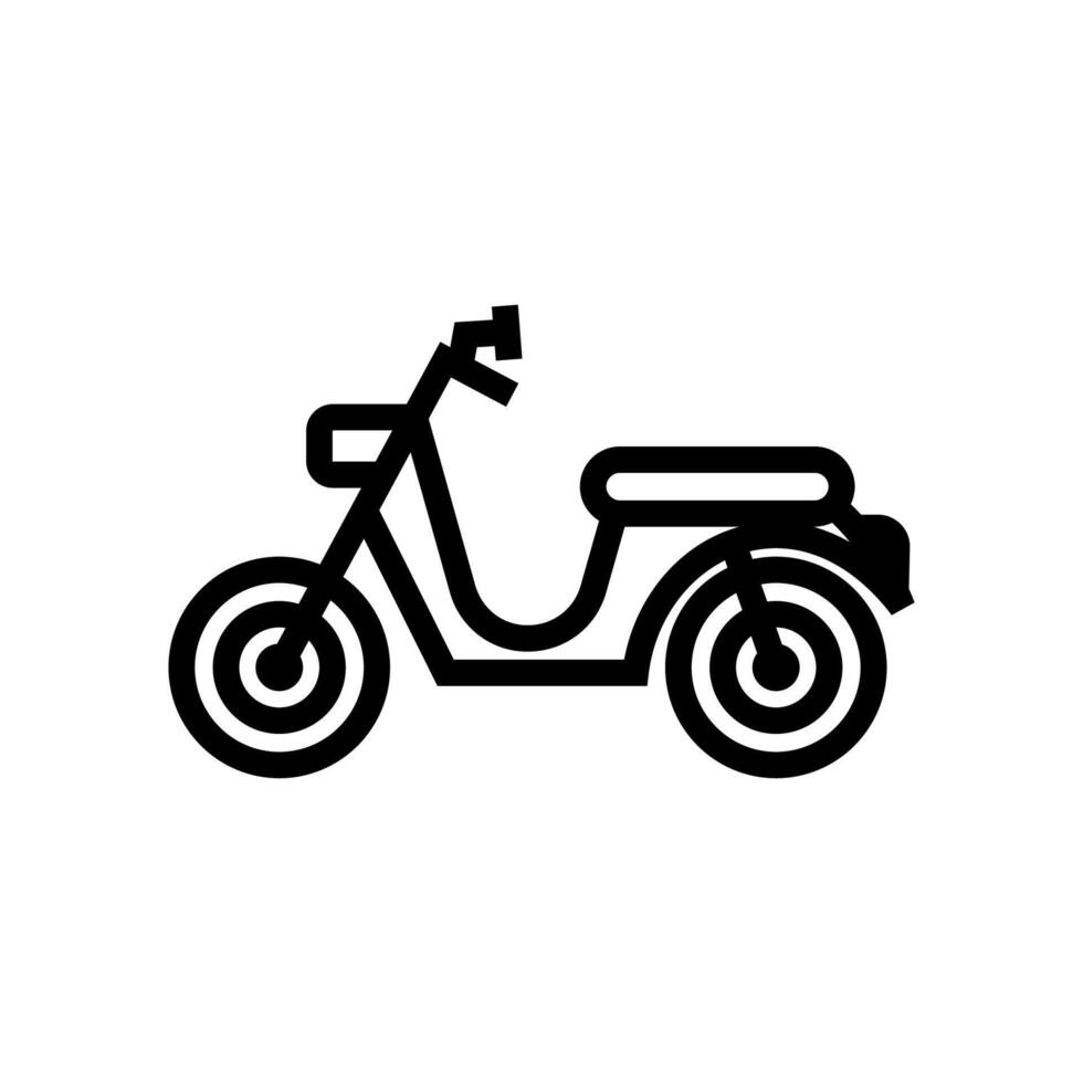black simple motorbike icon vector