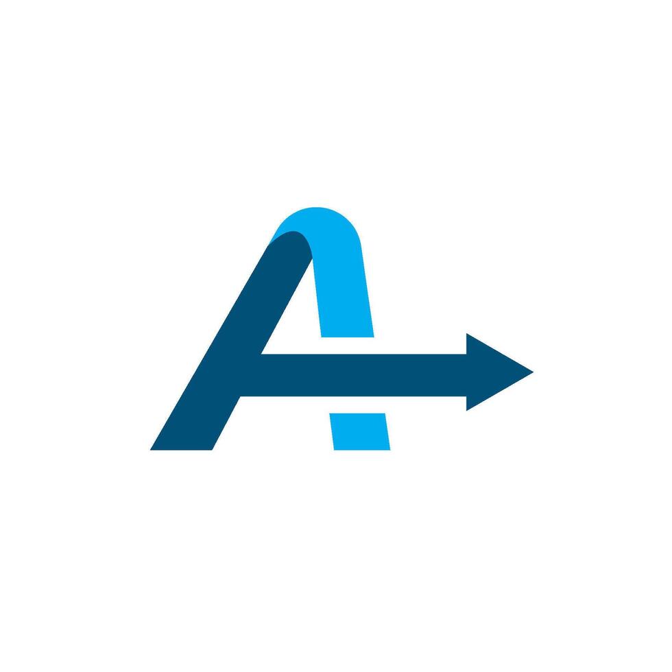 A Letter arrow Logo Business Template vector
