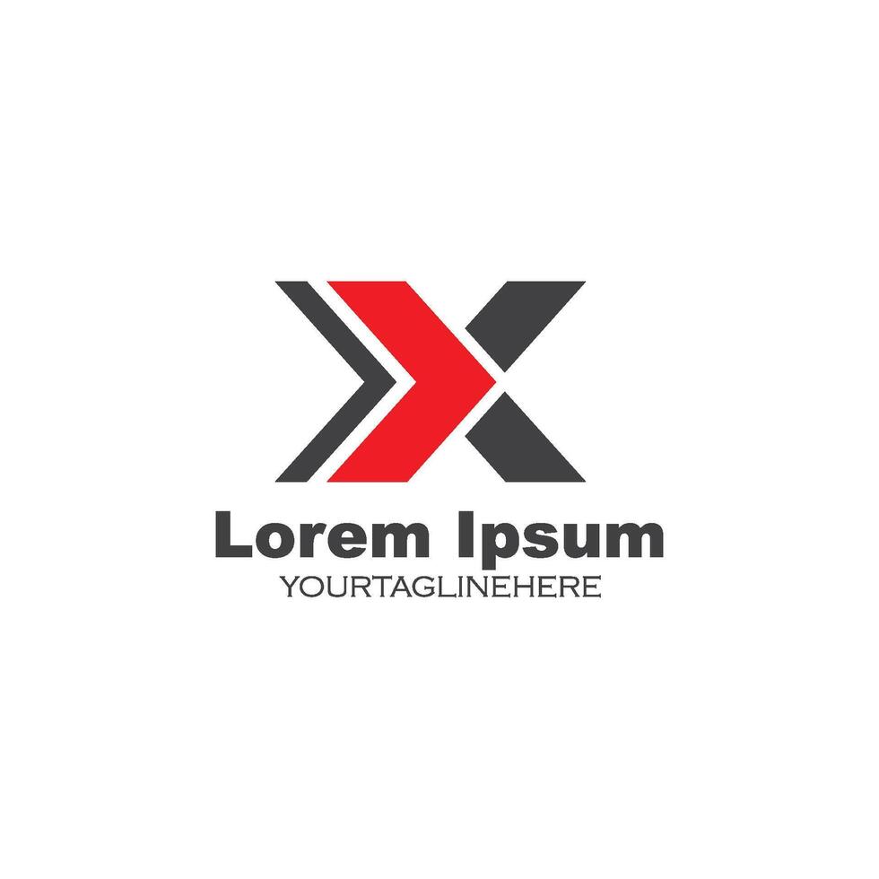 letter x arrow concept illustration icon vector