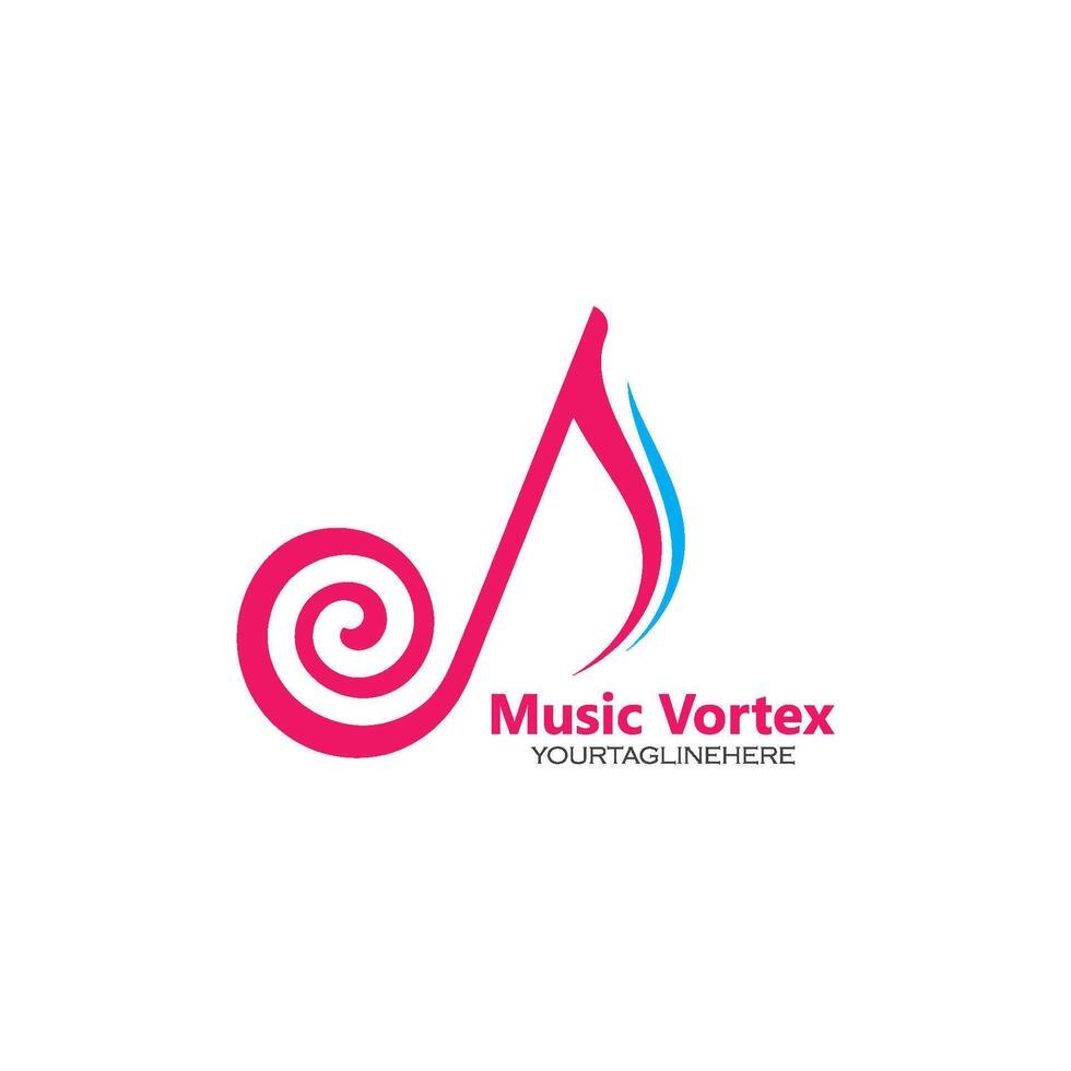 music note vortex concept icon design vector