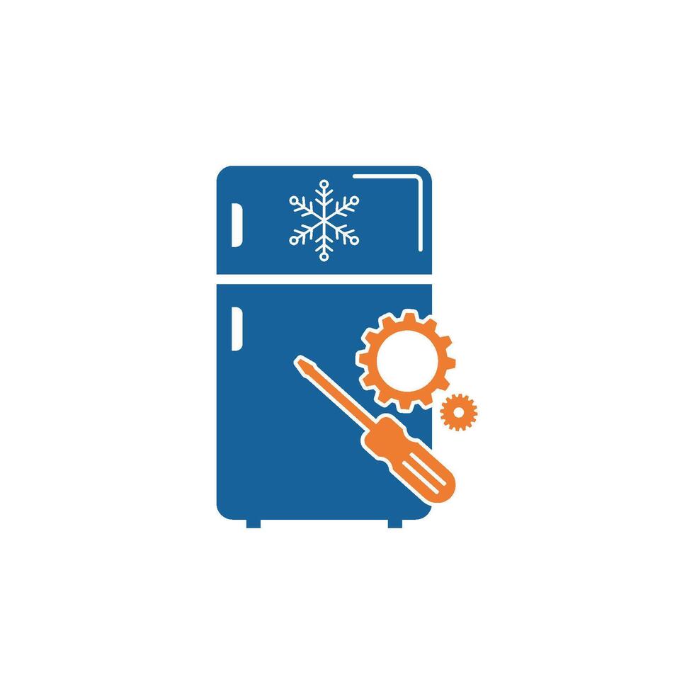 refrigerator repair and service illustration design vector