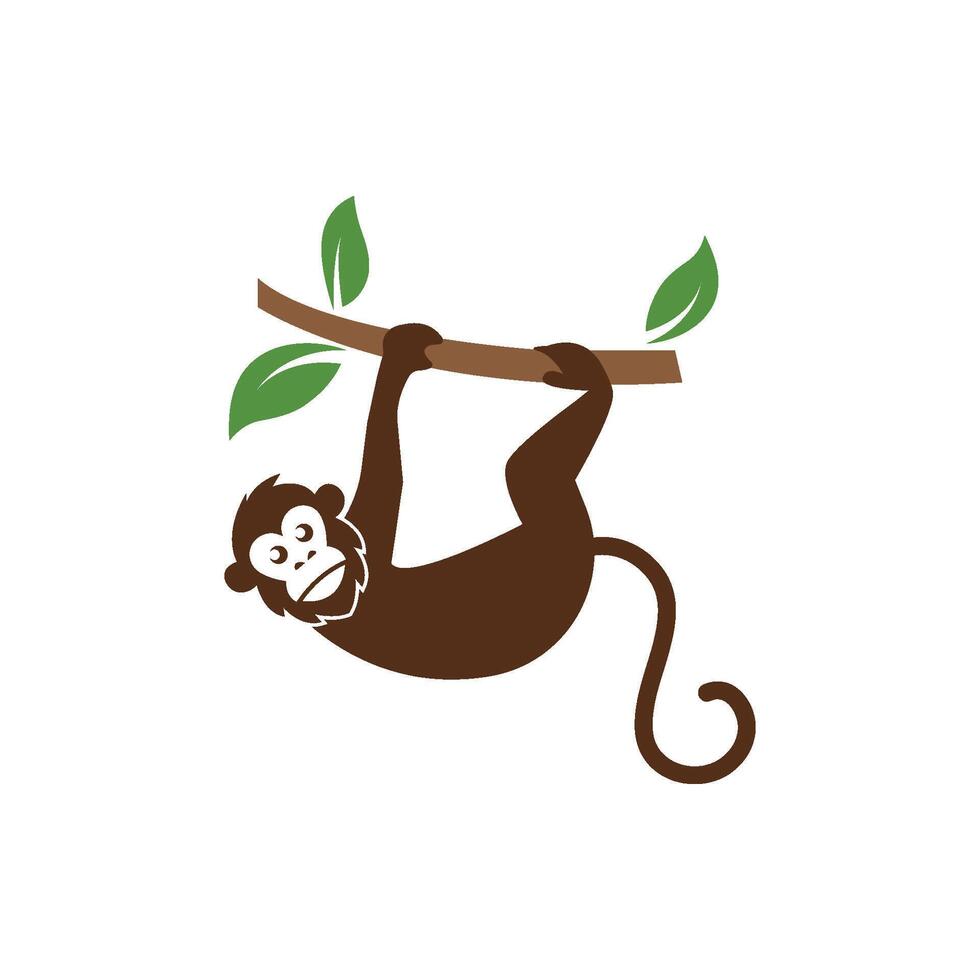 monkey logo icon illustration design vector