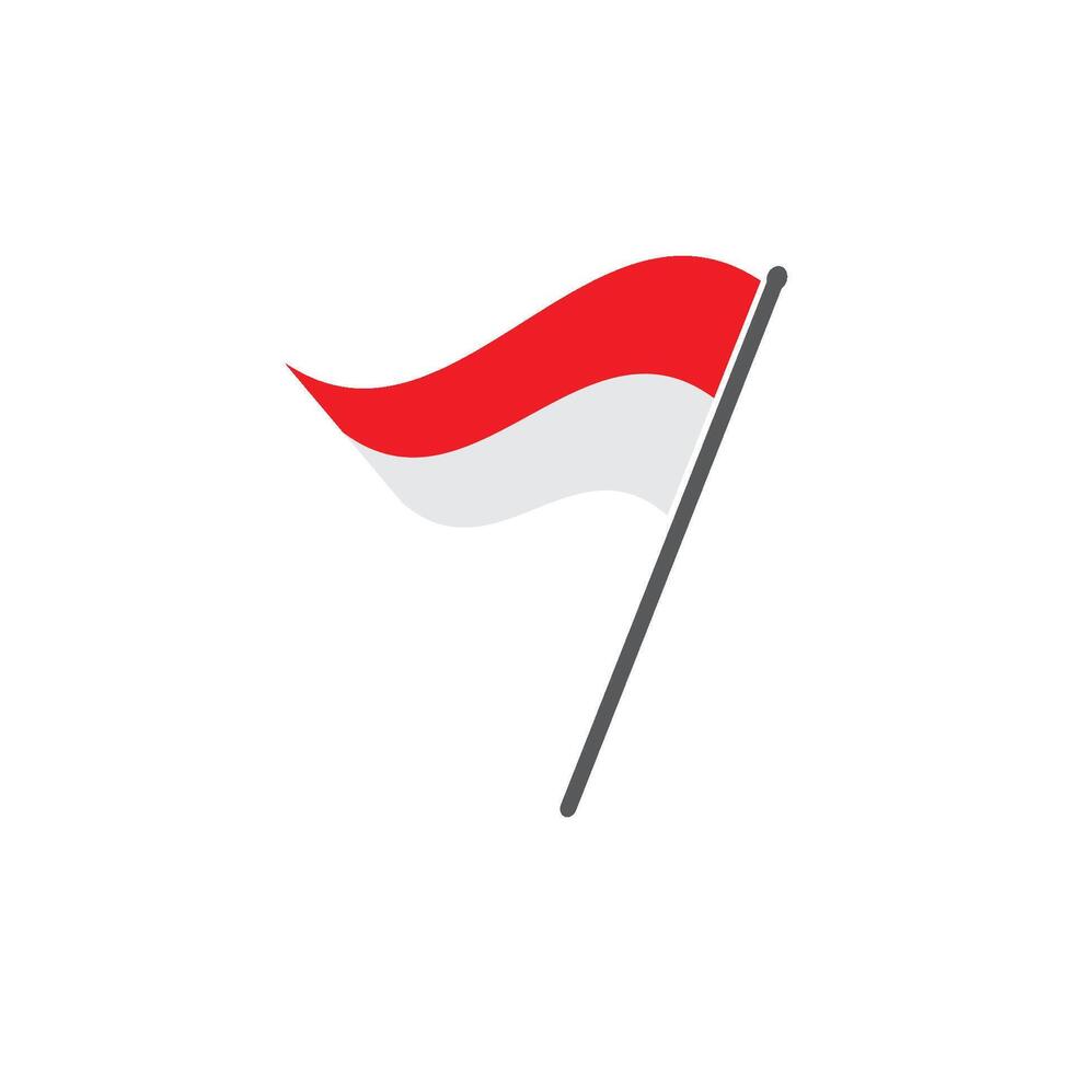 indonesian flag illustration vector