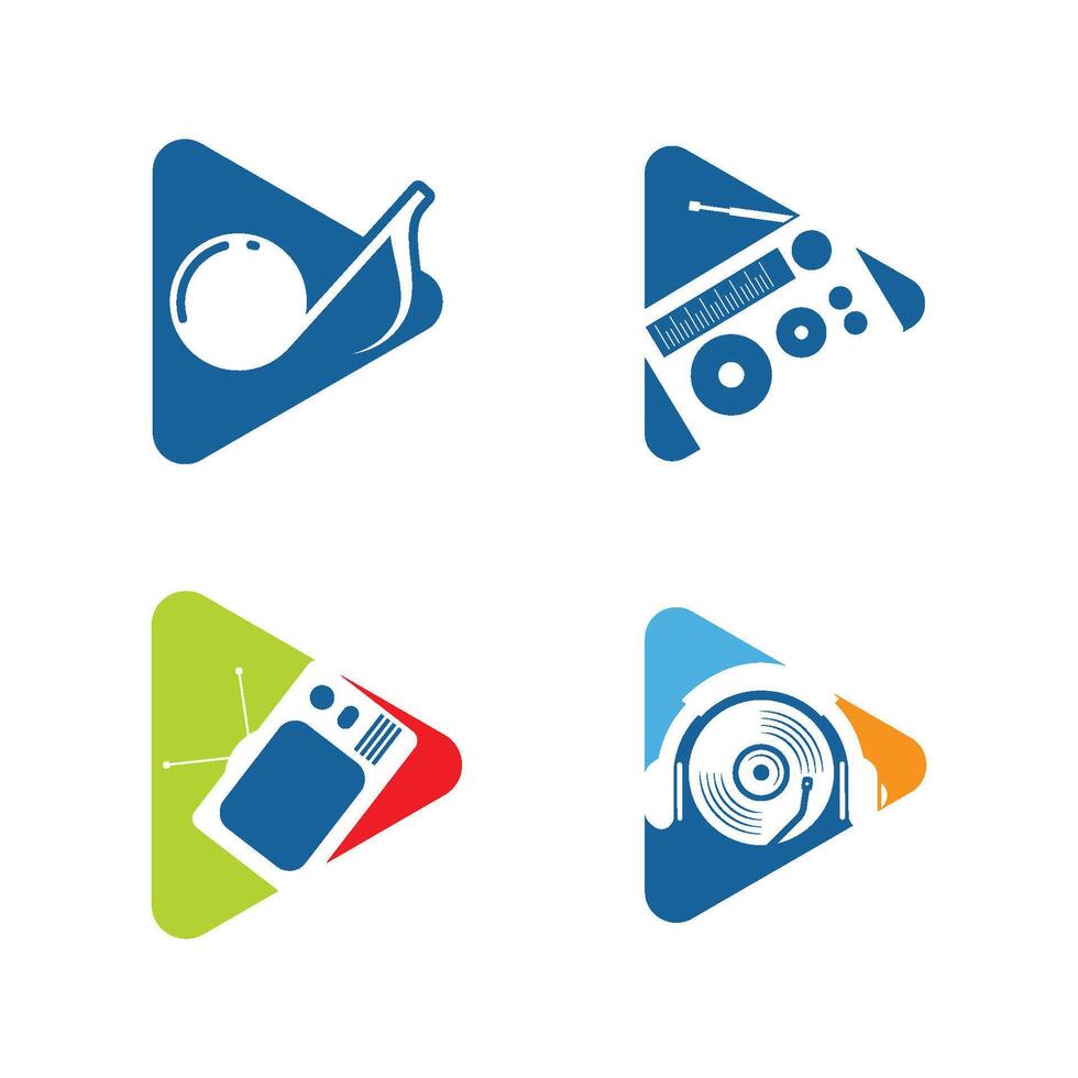 play button icon illustration design vector