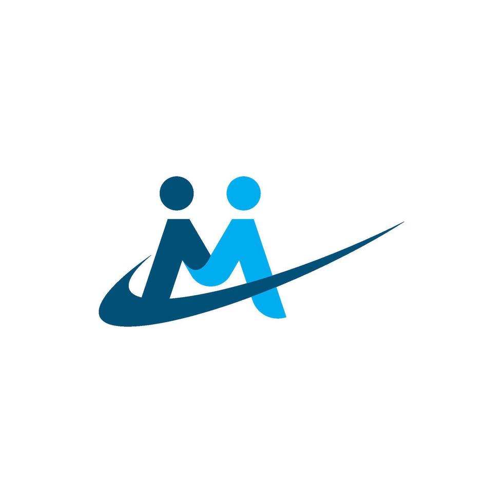 M Letter arrow Logo Template vector