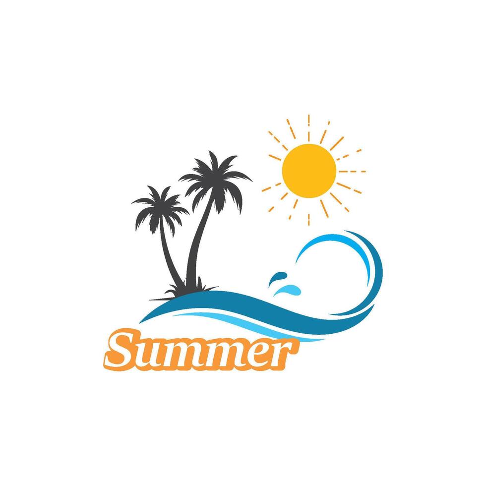 summer logo icon illustration vector