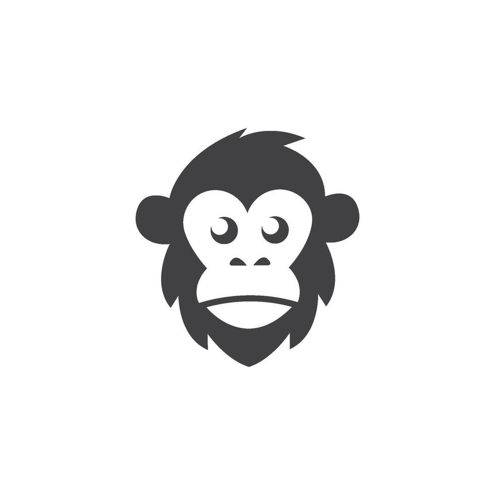 monkey head icon illustration design vector