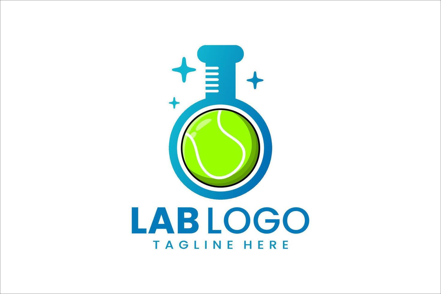 Lab and sports logo combining precision and energy for diverse branding needs vector