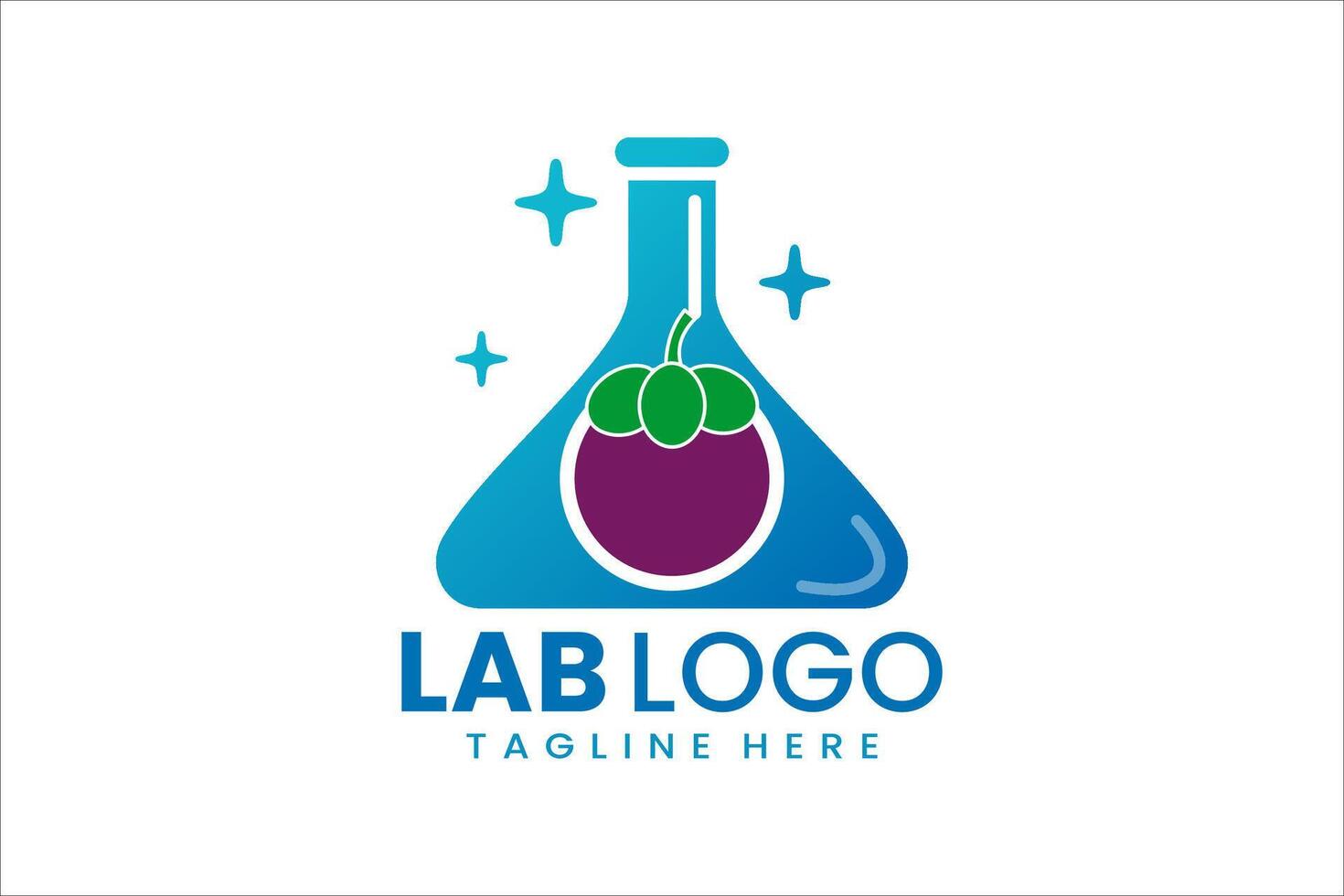 Fresh and creative fusion of lab and mangosteen, perfect for innovative branding vector