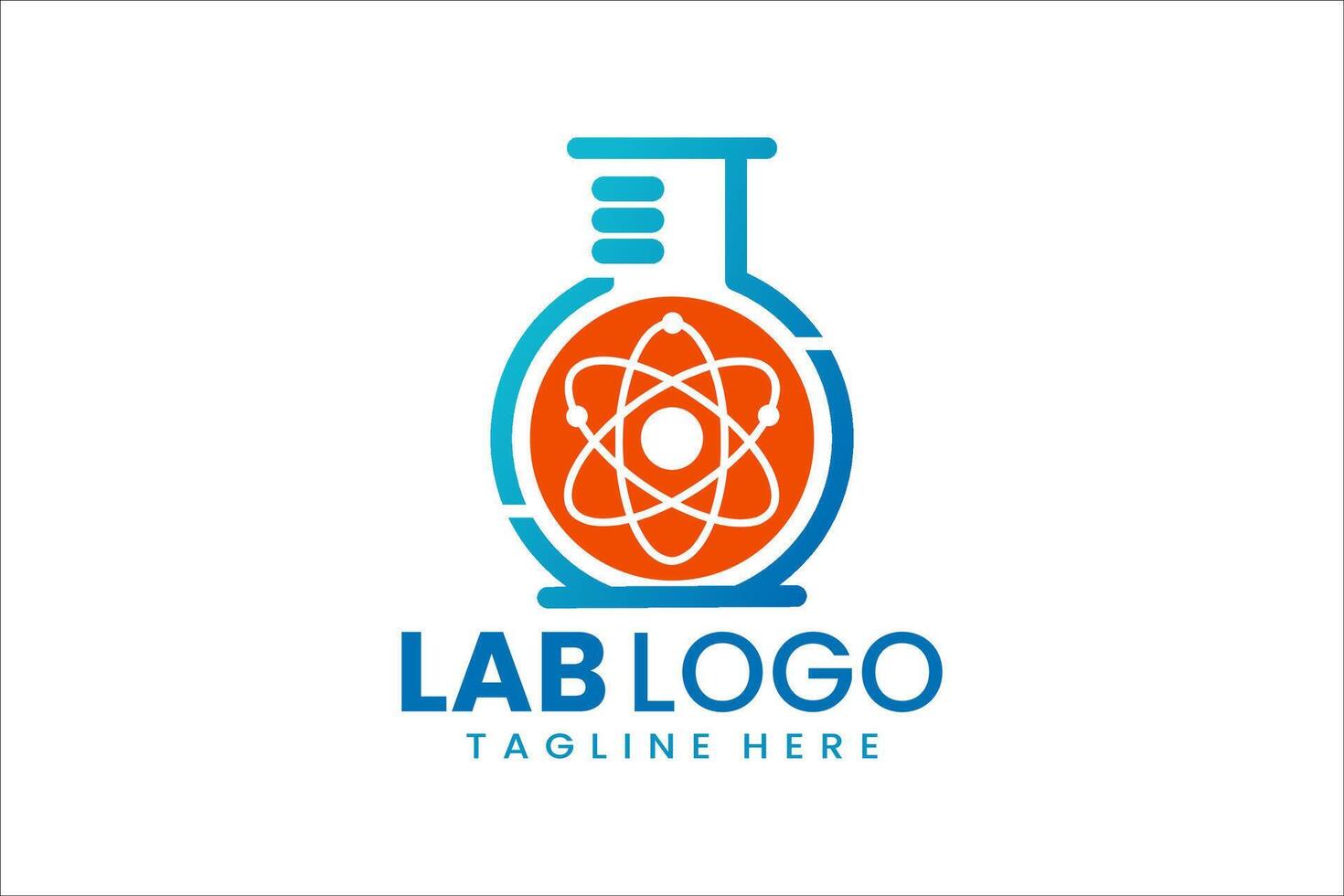 Creative lab and science logo for research centers, educational projects, and branding vector