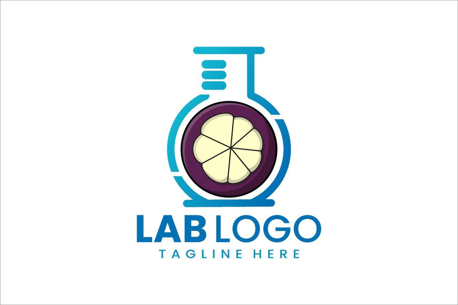 Fresh and creative fusion of lab and mangosteen, perfect for innovative branding vector