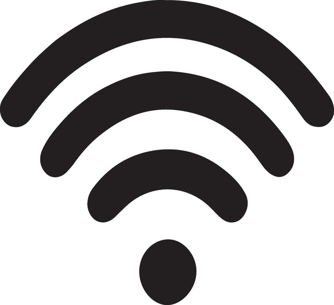 Wi-Fi symbol wireless connectivity icon. vector