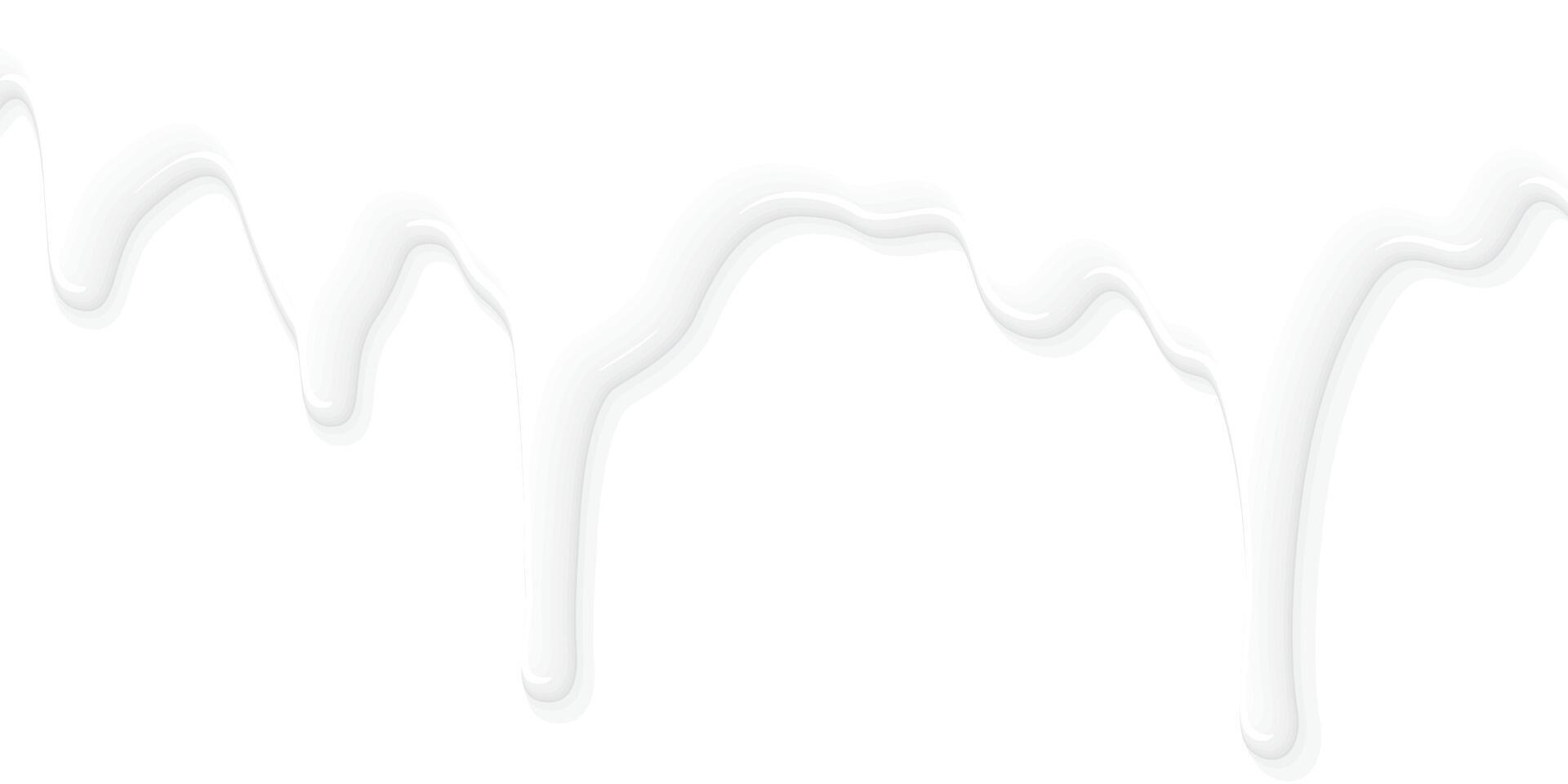 Fresh milk pouring on white background graphic illustration have blank space. vector