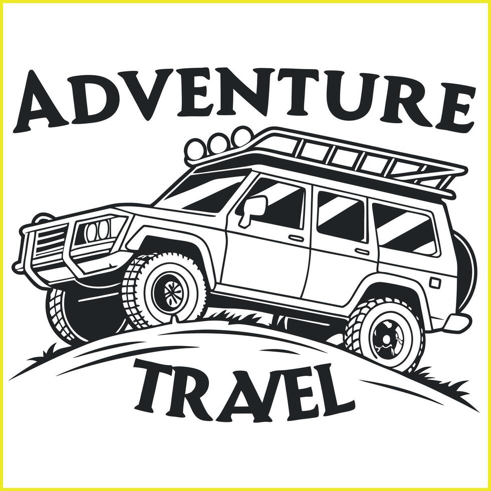 an adventure travel T-Shirt Design. vector
