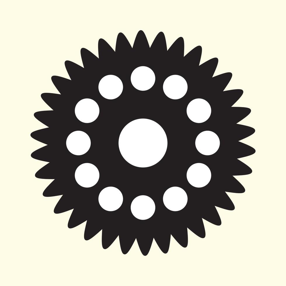 Cogwheel icon, cogwheel mechanism symbol. Gear icon vector