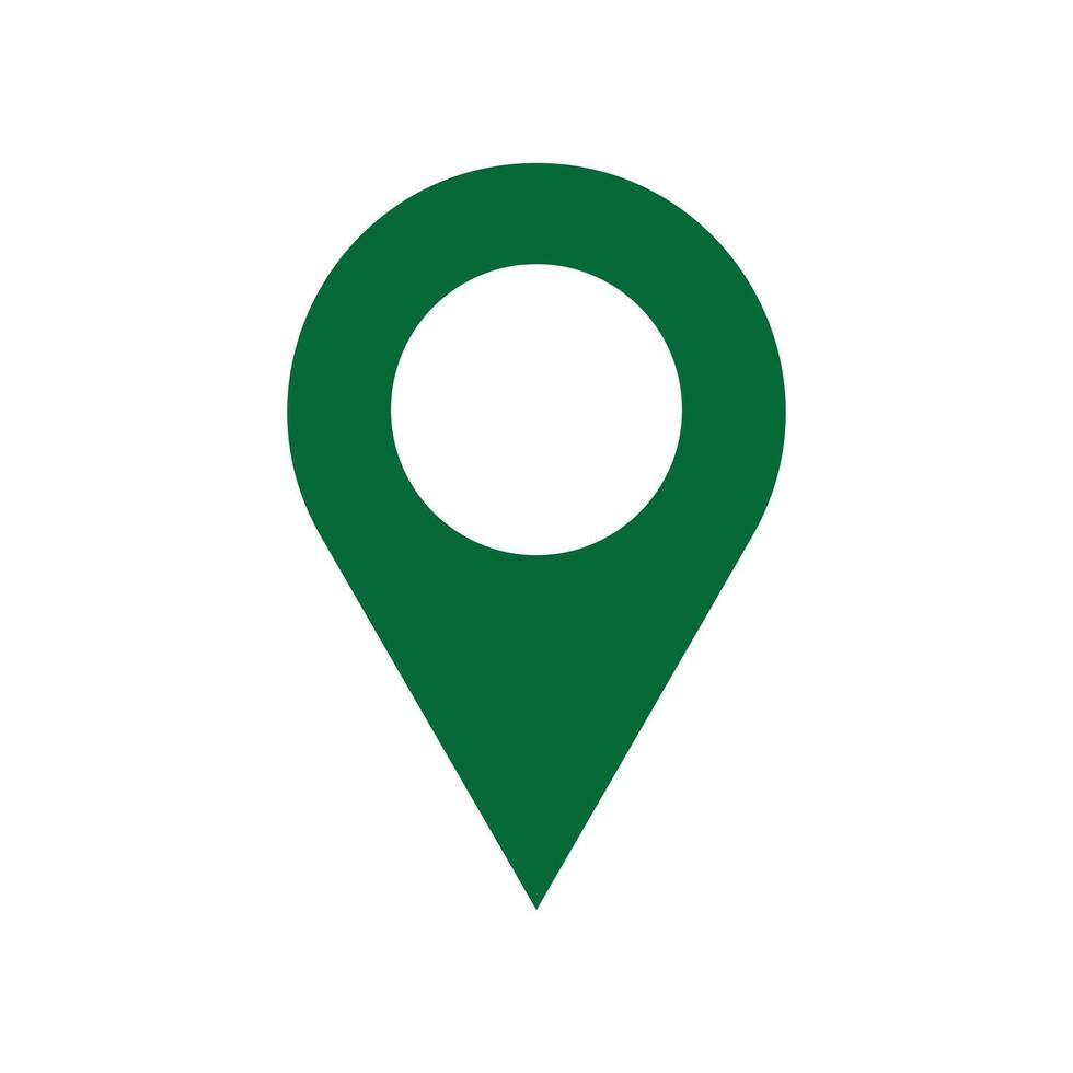 Green location map pin icon design. vector
