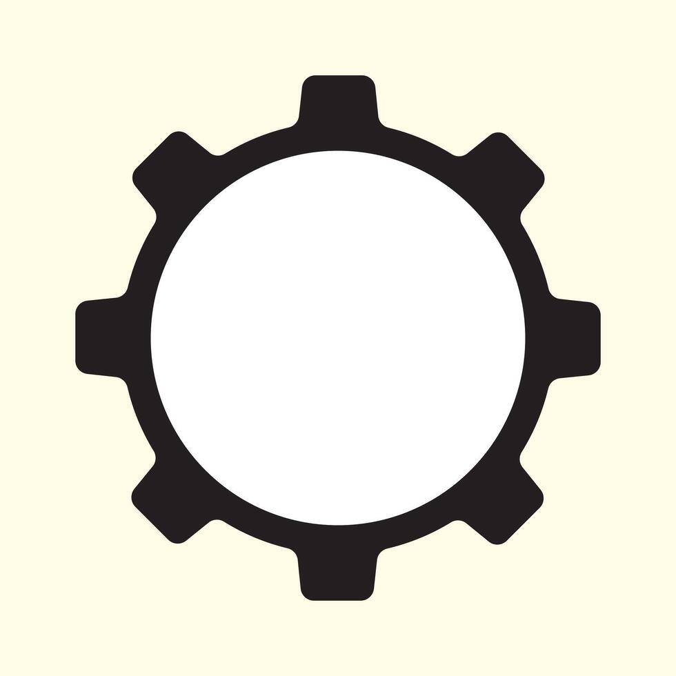 Gear Settings symbol, cogwheel. Functions symbol. Settings icon Illustration vector