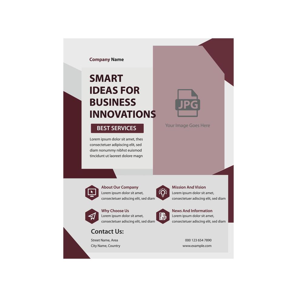 Modern Corporate Business Flyer poster pamphlet brochure cover design layout background, template in A4 Size vector