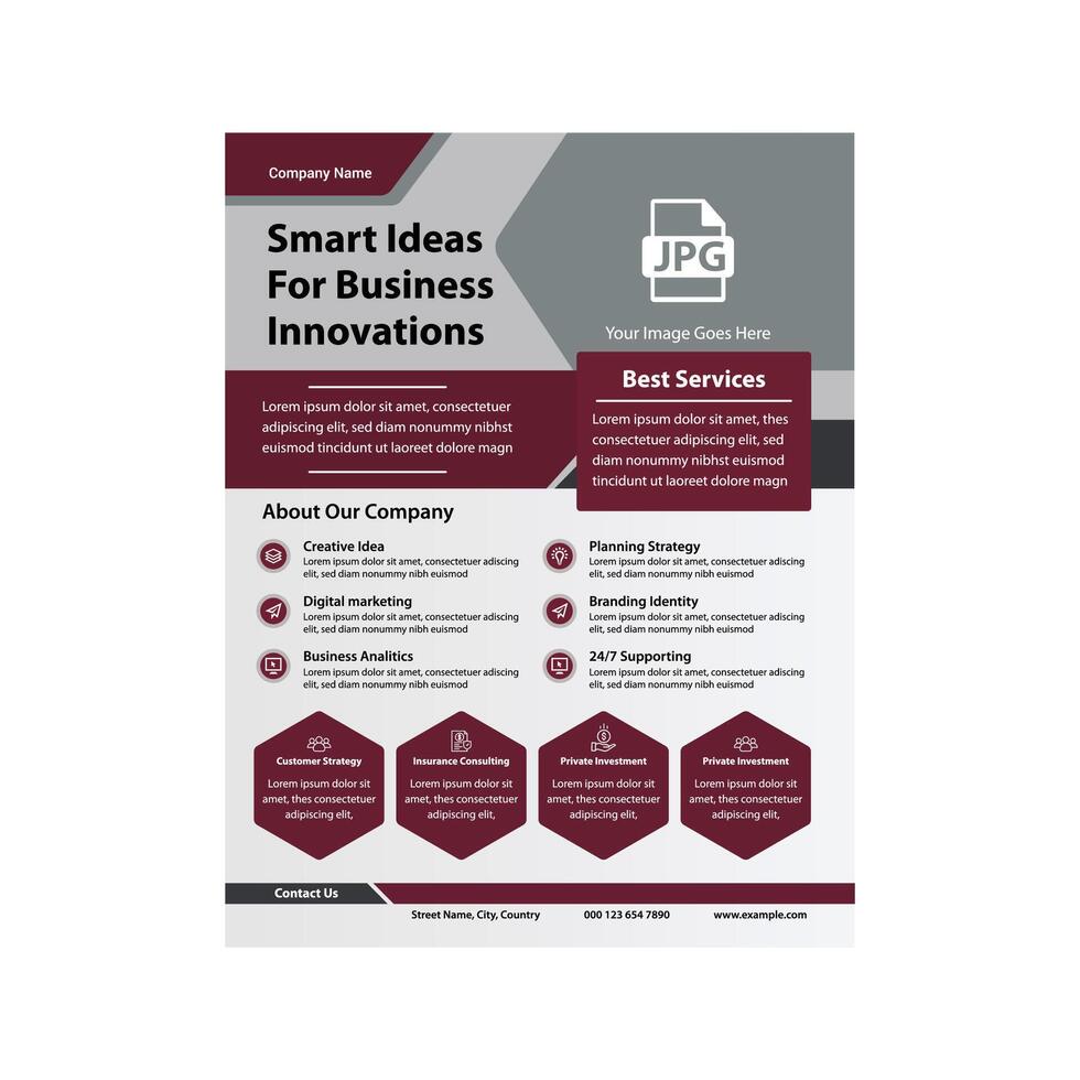 Professional and Modern Corporate Business Flyer poster pamphlet brochure cover design layout background, template in A4 Size vector