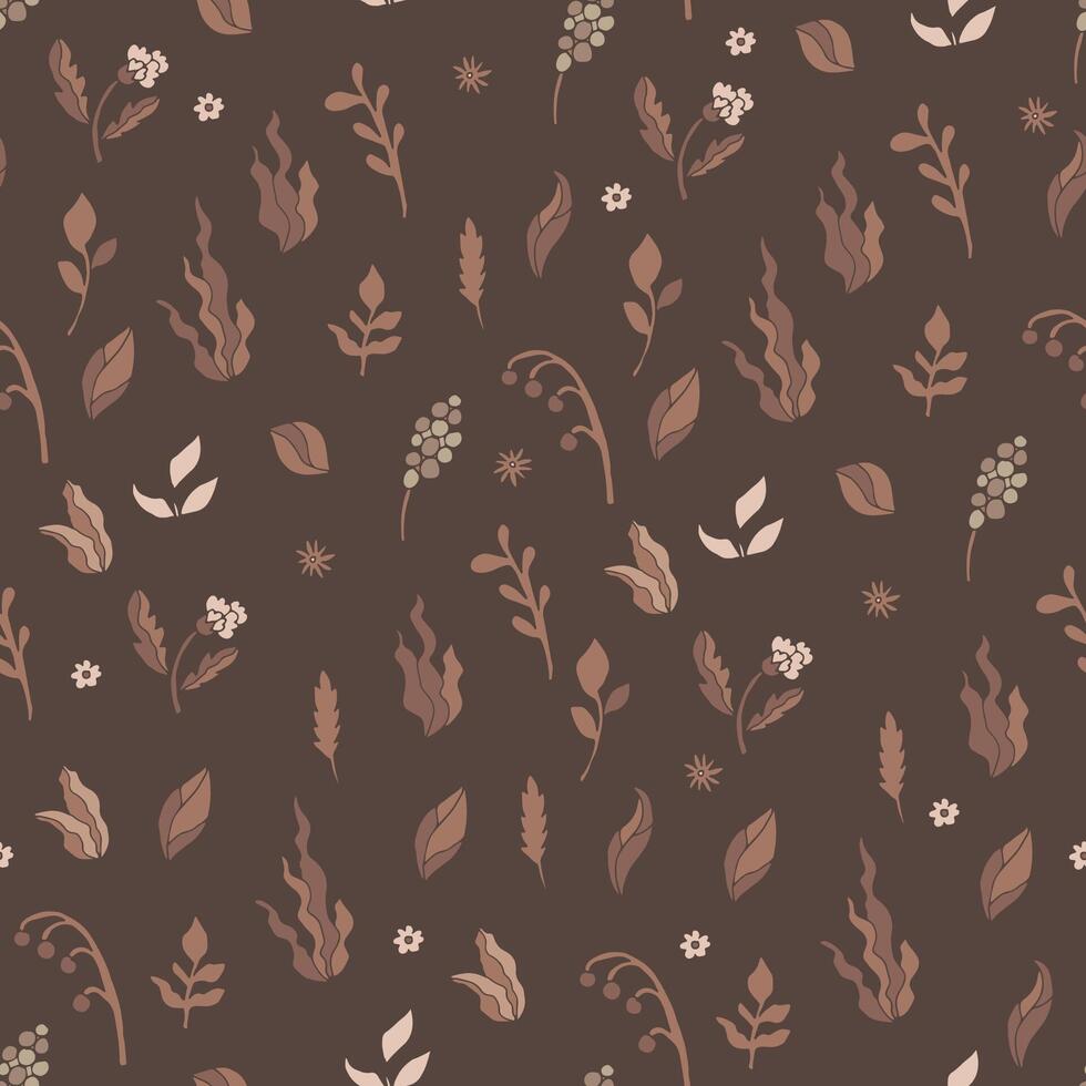 Elegant Brown Mocha Mousse Pattern vector