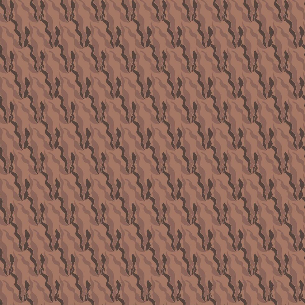 Elegant Botanical Mocha Mousse Pattern vector