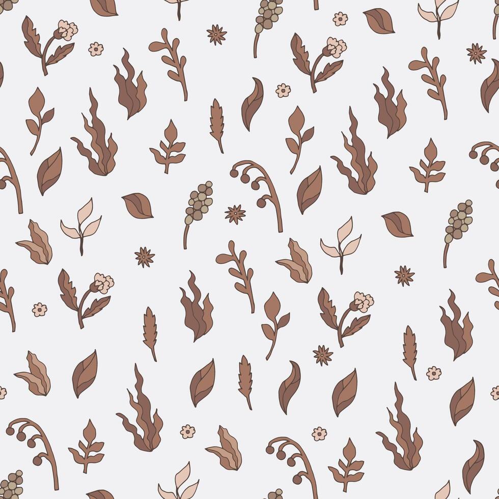 Small Floral Pattern Mocha Mousse vector