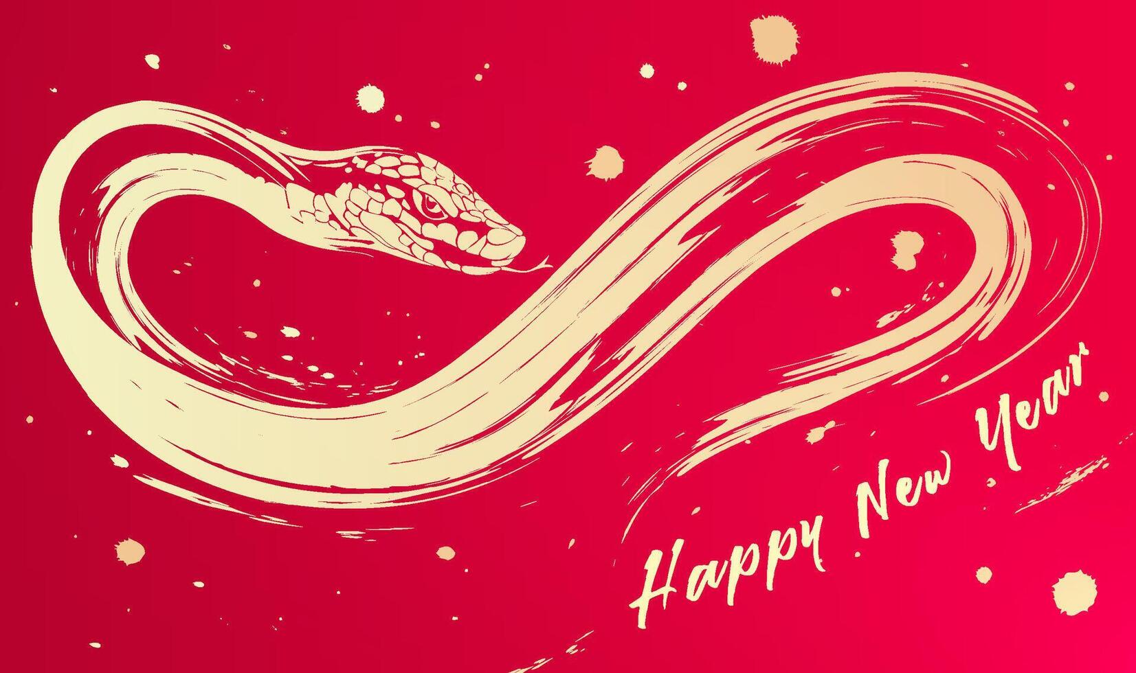 Spring Festival background design the Golden snake celebrates the Lunar New Year vector