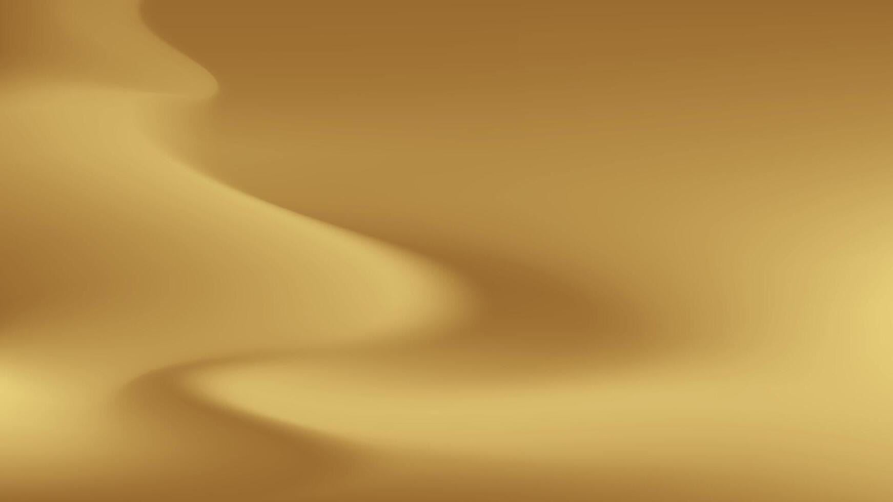 Gold abstract blurred gradient background. illustration. vector