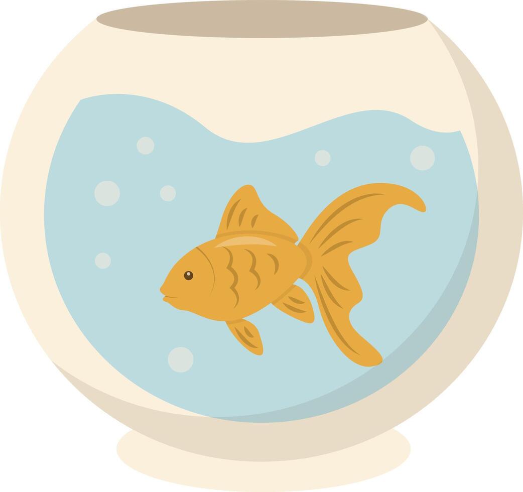 Cute Fish in a Aquarium for Iranian New Year vector