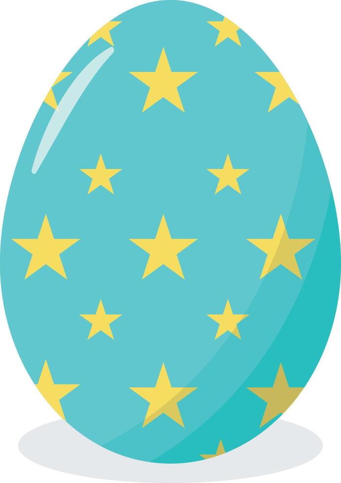 Easter Eggs Illustration in Star Design Style vector