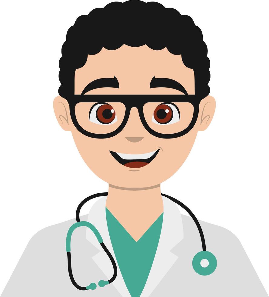 Men Doctor with Uniform and Glasses vector